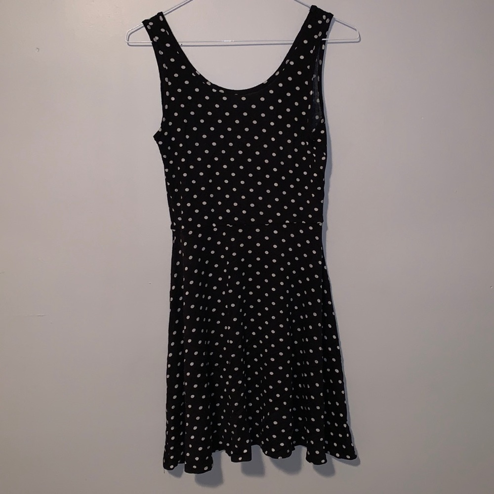 Delias Dress - Black and White Polkadots